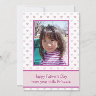 Rustic Wood Personalized Photo Fathers Day   Holiday Card