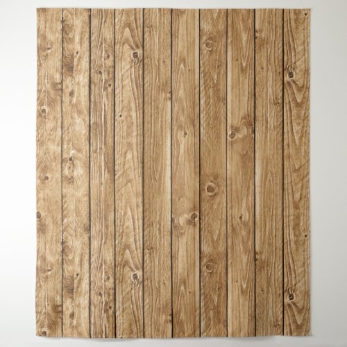 Rustic Wood Photo Backdrop Tapestry