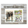 Rustic Wood Photo Collage 36-Image Family Calendar