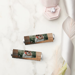 Rustic Wood Photo Wedding Breath Savers® Mints