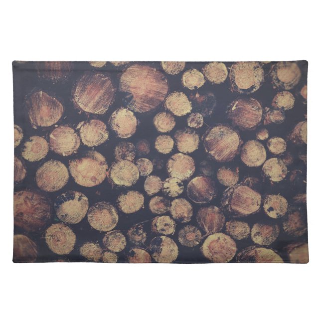 Rustic Wood Pile Placemat (Front)