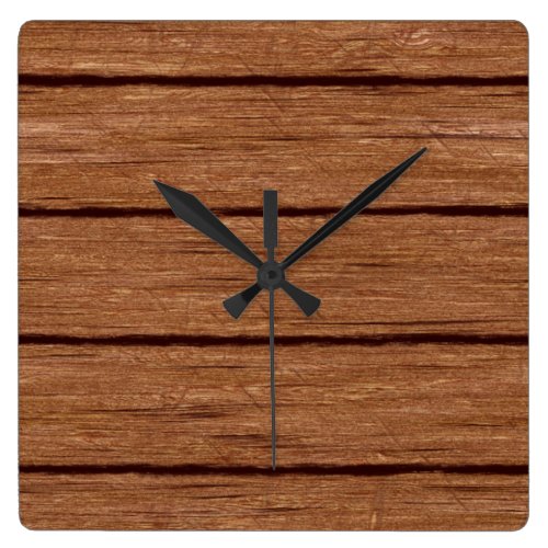 rustic wood planks 15216b square wall clocks