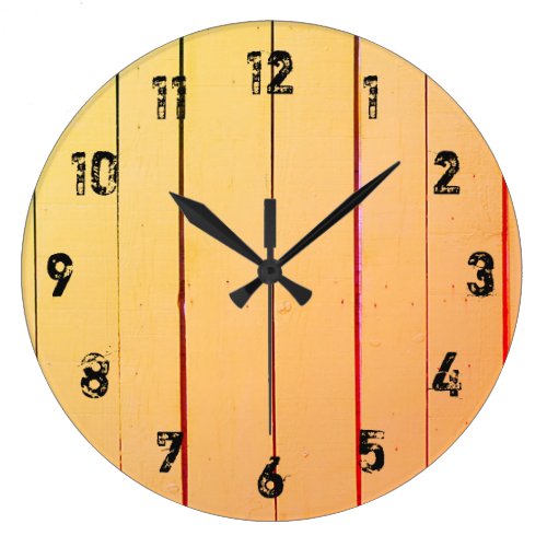 Rustic Wood Planks Large Clock