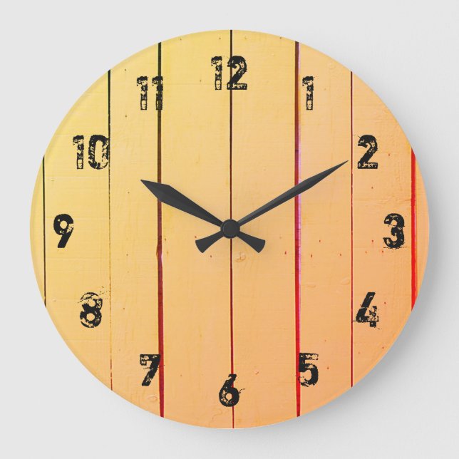 Rustic Wood Planks Large Clock (Front)