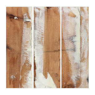 Rustic Wood Planks Wall Art Triptych