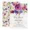 Rustic Wood Plum Floral Baby Shower Invitation