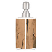 Rustic Wood | Primitive Weathered Old Paint Soap Dispenser & Toothbrush Holder (Back)