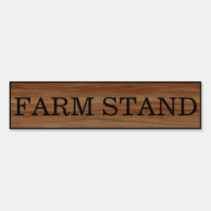Rustic Wood Printed Farm Stand  Sign