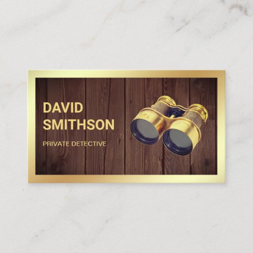 Rustic Wood Private Investigator Detective Business Card