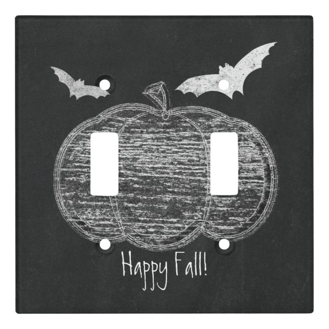 Rustic Wood Pumpkin Country Halloween Fall Home Light Switch Cover (Front)