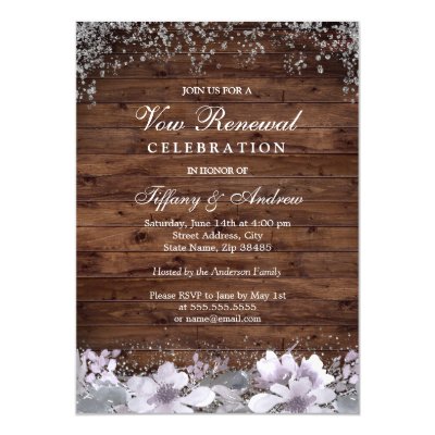 Rustic Wedding Vow Renewal Invitation Rustic Wedding Vow Renewal Invitation