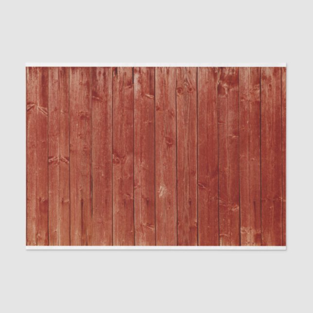 Rustic Wood Red Barn Wood Background Decoupage Tissue Paper (Front)