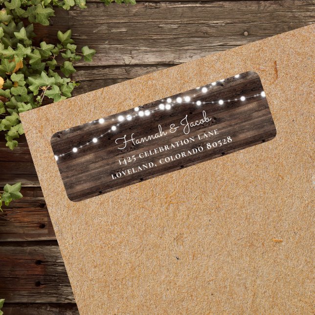 Rustic Wood Return Address Label (Creator Uploaded)