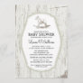 Rustic Wood Rocking Horse Baby Shower Invitation