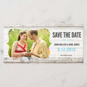 Rustic Wood Save The Date