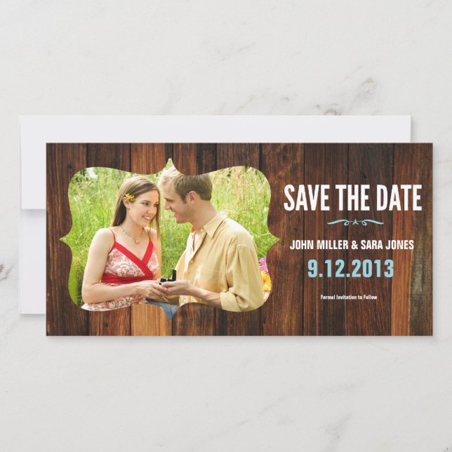 Rustic Wood Save The Date (Front)