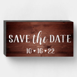 Rustic Wood Save the Date Photo Prop Sign