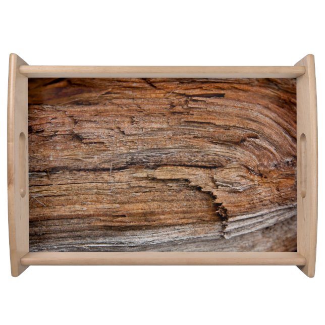 Rustic wood serving tray (Front)