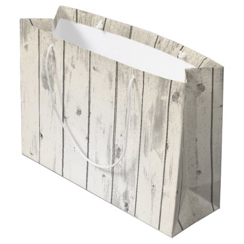 Rustic Wood Shabby Chic Weathered Barn Boards Large Gift Bag