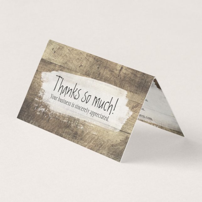 Rustic Wood Shabby Grunge Vintage Boards Thank You (Front)