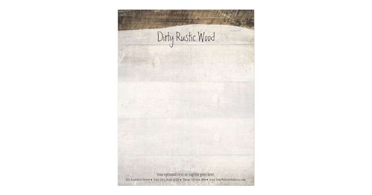 Rustic Wood Shabby Grunge Vintage Painted Boards Letterhead | Zazzle.com