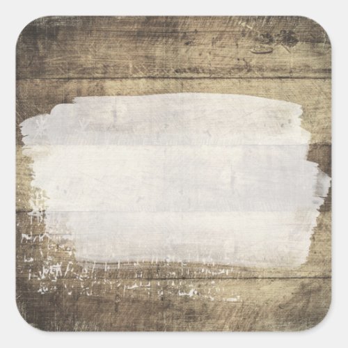 Rustic Wood Shabby Grunge Vintage Painted Boards Square Sticker