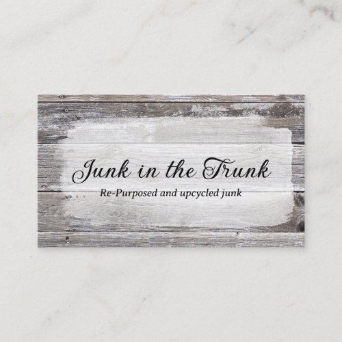 Rustic Wood Shabby Vintage Painted Wood  Business Card