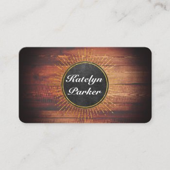 Rustic Wood Slate Texture Ray Elements Business Card by lovely_businesscards at Zazzle