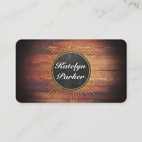 Rustic Wood Slate Texture Ray Elements Business Card