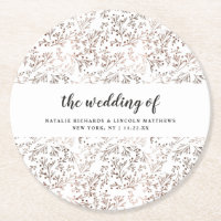 Rustic Wood Slice Copper Foil Autumn Fall Monogram