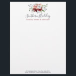 Rustic Wood & Southern Country Cotton Boutique Letterhead<br><div class="desc">Celebrating Southern style and heritage! Elegant watercolor wreath with floral arrangement and cotton boll accents blends the perfect amount of country flair with rustic wood texture background. This theme is designed with down home Southern comforts in mind. • Customize it! Follow the template to add your own text, or click...</div>