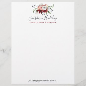 Rustic Wood & Southern Country Cotton Boutique Letterhead by CyanSkyDesign at Zazzle