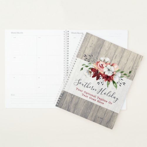 Rustic Wood  Southern Country Cotton Boutique Planner