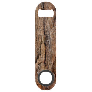 Rustic wood speed bottle opener