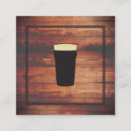 Rustic Wood Square Element Square Business Card at Zazzle