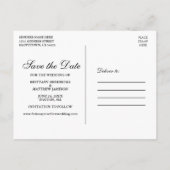 Rustic Wood String Lights Lace Save the Date Postcard (Back)