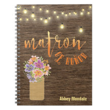 Rustic Wood String Lights “Matron-of-Honor”