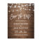 Rustic Wood String Lights Wedding Save the Date
