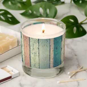 Rustic Wood Style  Scented Candle