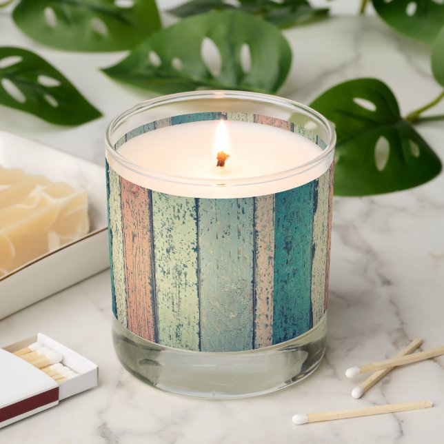 Rustic Wood Style  Scented Candle (Lit)