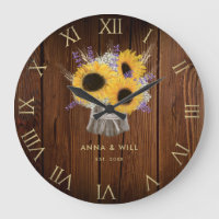 Rustic Wood Sunflower Modern Wedding Anniversary