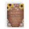 Rustic Wood Sunflower String Lights Lace Mason Jar