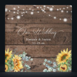 Rustic Wood Sunflower Wedding Planner Photo Album 3 Ring Binder<br><div class="desc">This beautiful keepsake album is perfect for wedding planning and wedding photos.</div>