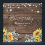 Rustic Wood Sunflower Wedding Planner Photo Album 3 Ring Binder<br><div class="desc">This beautiful keepsake album is perfect for wedding planning and wedding photos.</div>