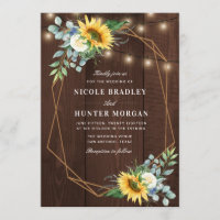 rustic wood Sunflower white peony wedding