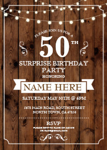 surprise 50th birthday invitations zazzle