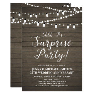 Surprise 25Th Anniversary Invitations 6