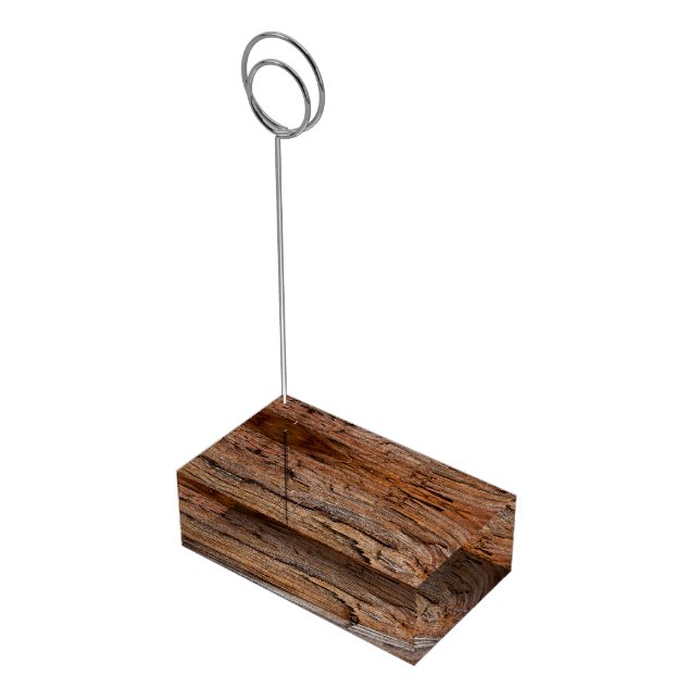 Rustic wood table card holder (Corner)