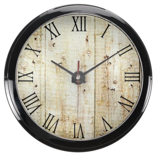 Rustic Wood Texture Aquarium Clocks
