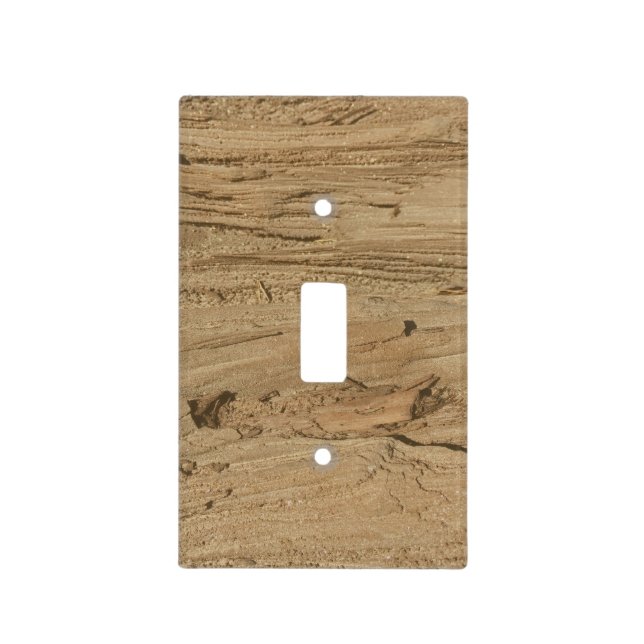 Rustic Wood Texture Pattern Unique Striped Light Switch Cover (Front)